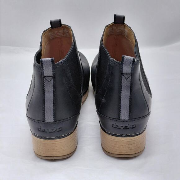 Dansko Womens Becka Oiled Pull Up Leather Chelsea Boots 39(US 8.5) Black NIB - Picture 8 of 15
